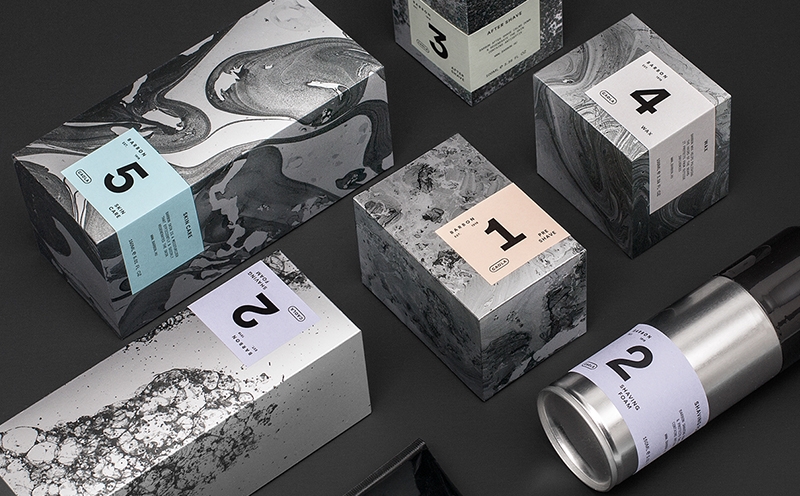 男士剃須用品包裝設計，全套護膚用品包裝設計，杭州化妝品包裝設計公司