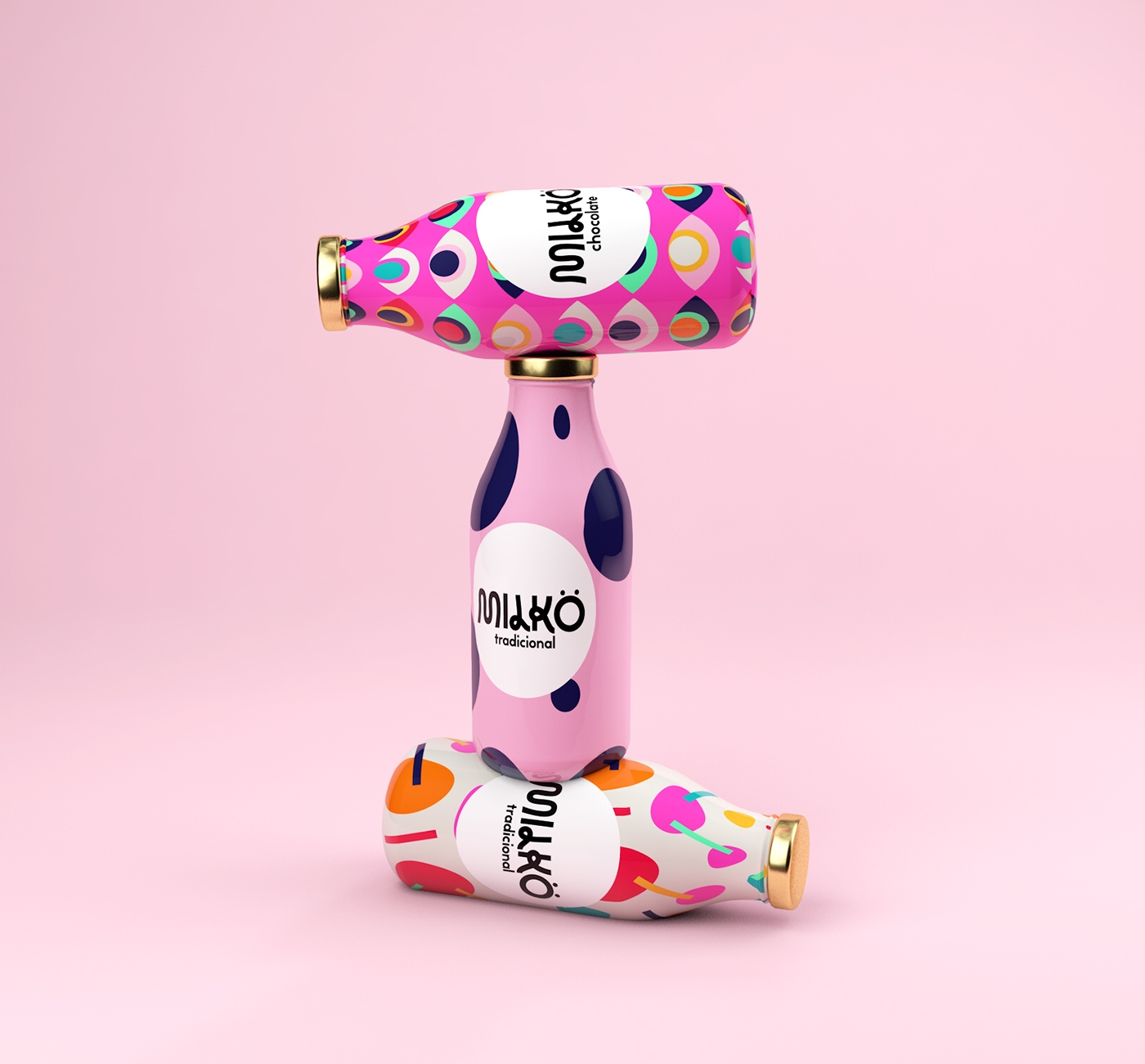 彩色的牛奶包裝，真的驚艷到我了?。?！