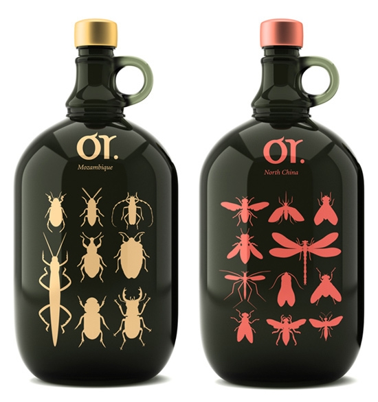 莫斯科昆蟲“或葡萄酒”品牌包裝設計，不過看起來有點恐怖