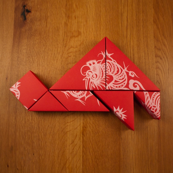 春節禮品盒包裝設計，新年七巧板的妙用