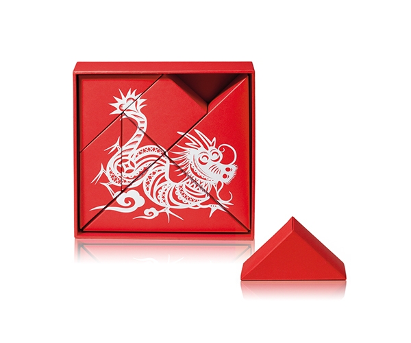 春節禮品盒包裝設計，新年七巧板的妙用