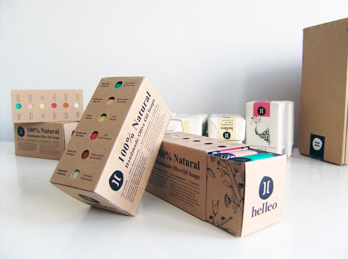 Helleo天然肥皂系列品牌包裝設計，六個肥皂，六個故事