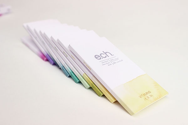 彩色之光， 生態手工巧克力食品包裝設計工程。