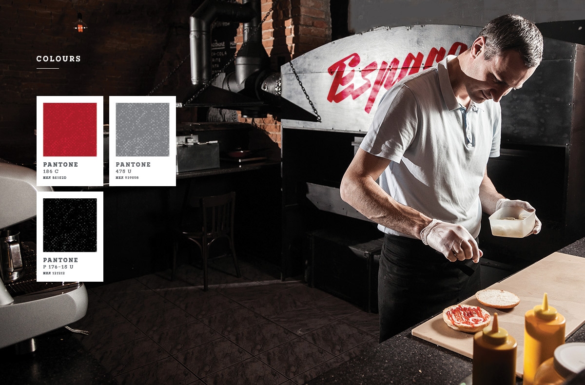 Espaco漢堡、薯條和飲料西餐店品牌包裝設計