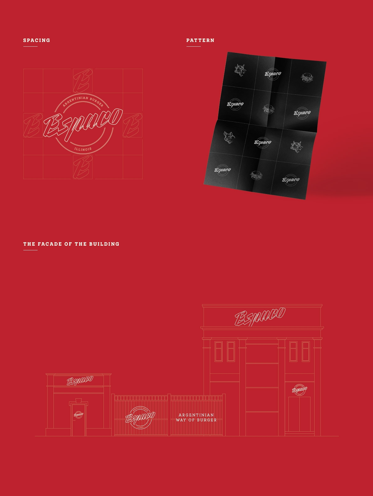 Espaco漢堡、薯條和飲料西餐店品牌包裝設計