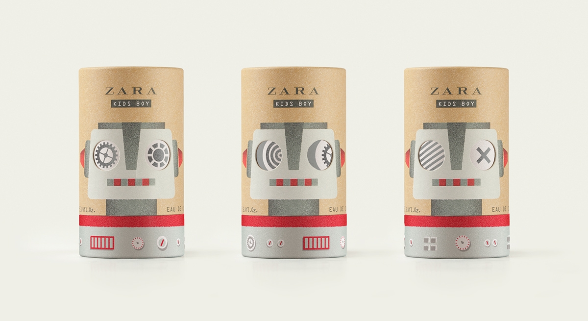 ZARA KIDS，用于嬰兒的香水包裝設計