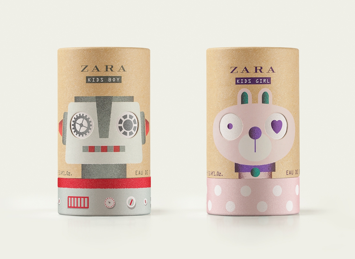ZARA KIDS，用于嬰兒的香水包裝設計