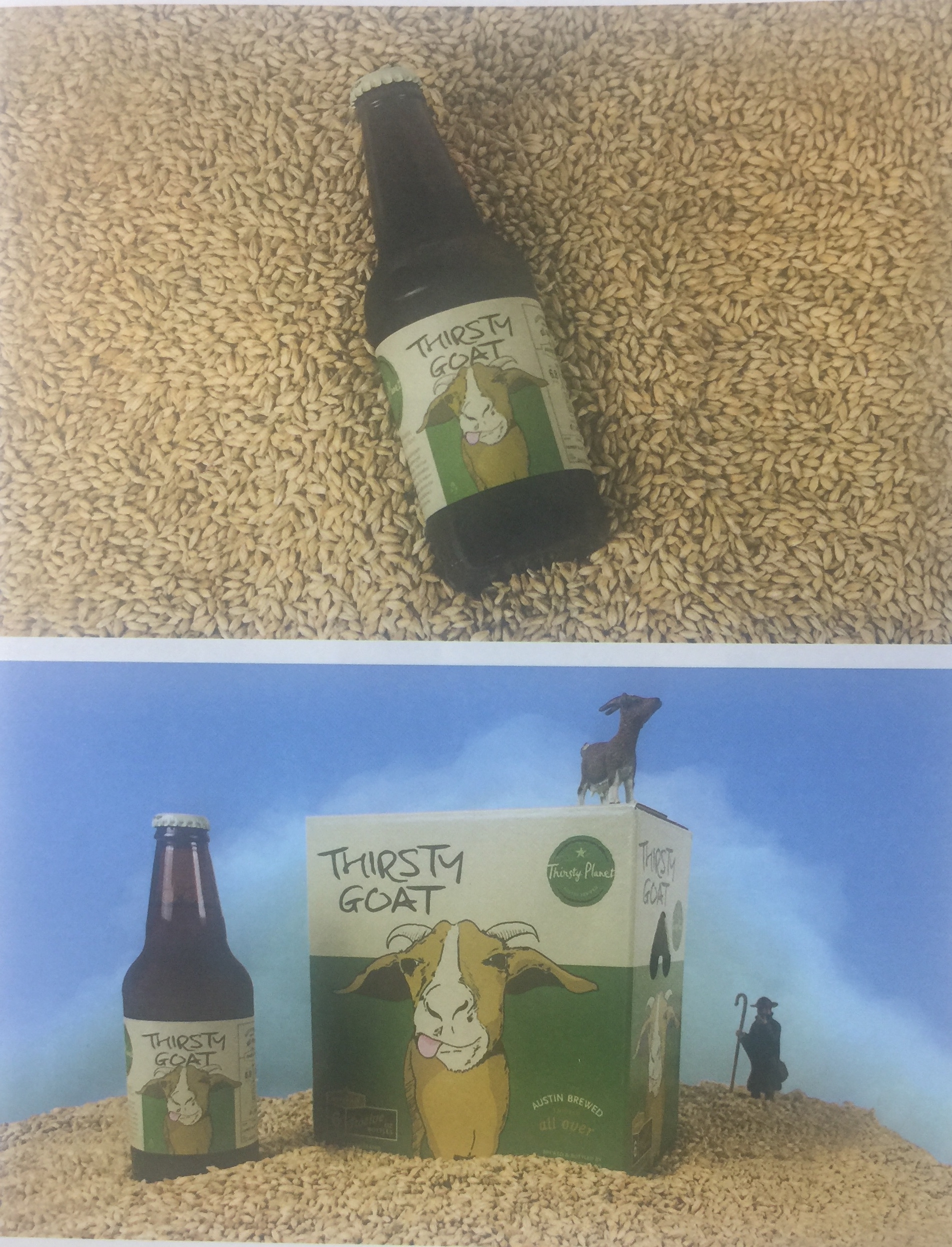 山羊形象的啤酒包裝設計