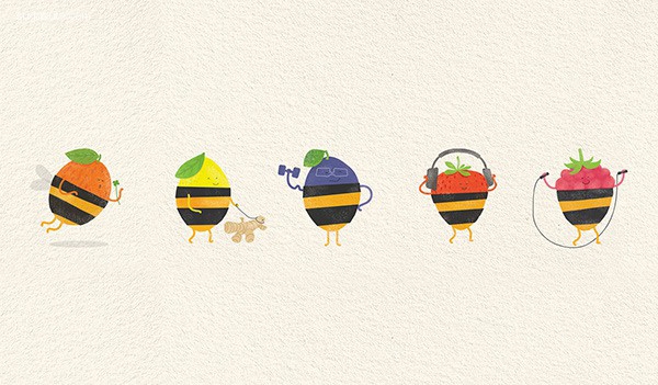 可愛到飛起的小水果？俏皮蜂蜜漿果包裝設計
